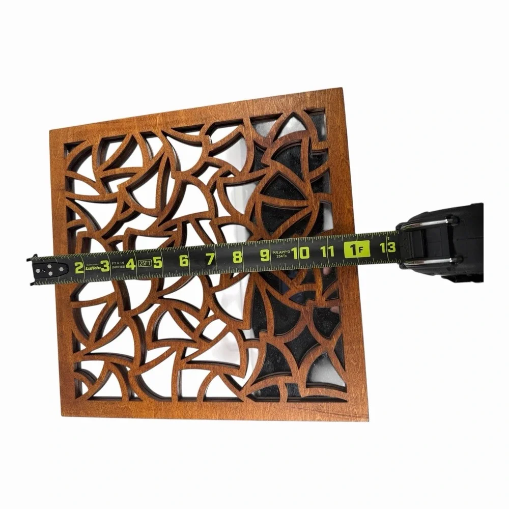 Pier 1 One Imports Mirror Square Brown Wood 14